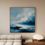 Abstract 707 Canvas Art 16" x 16" / 40 x 40 cm / Black