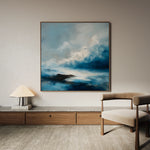 Abstract 707 Canvas Art 16" x 16" / 40 x 40 cm / Black