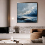 Abstract 707 Canvas Art 16" x 16" / 40 x 40 cm / Black