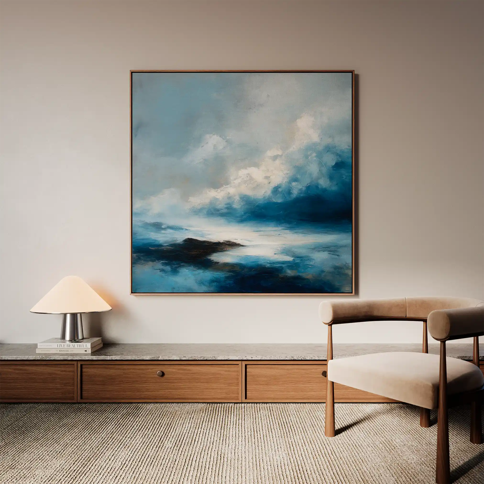 Abstract 707 Canvas Art 60 x 60 cm / Black