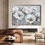 Floral 707 Canvas Art 18" x 24" / 45 x 60 cm / Black