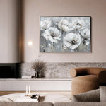 Floral 707 Canvas Art 18" x 24" / 45 x 60 cm / Black