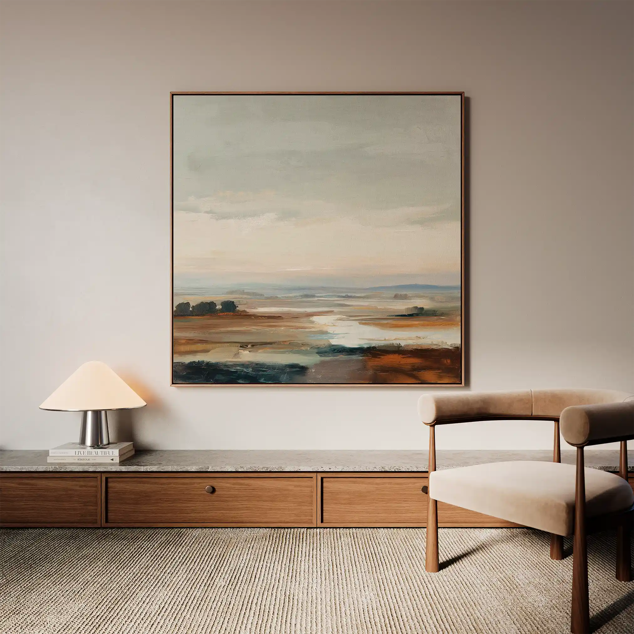 Abstract 708 Canvas Art 16" x 16" / 40 x 40 cm / Black