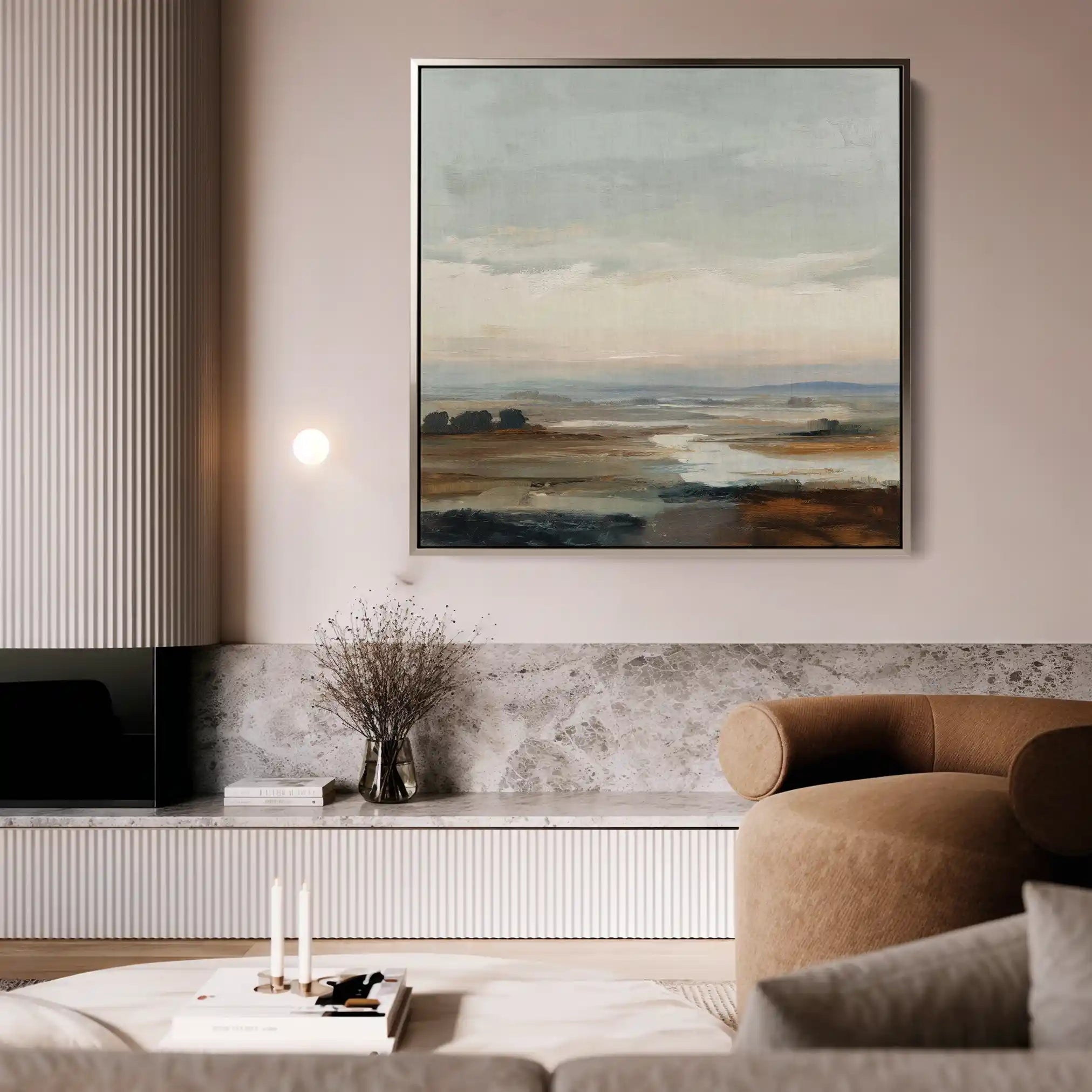Abstract 708 Canvas Art 16" x 16" / 40 x 40 cm / Black