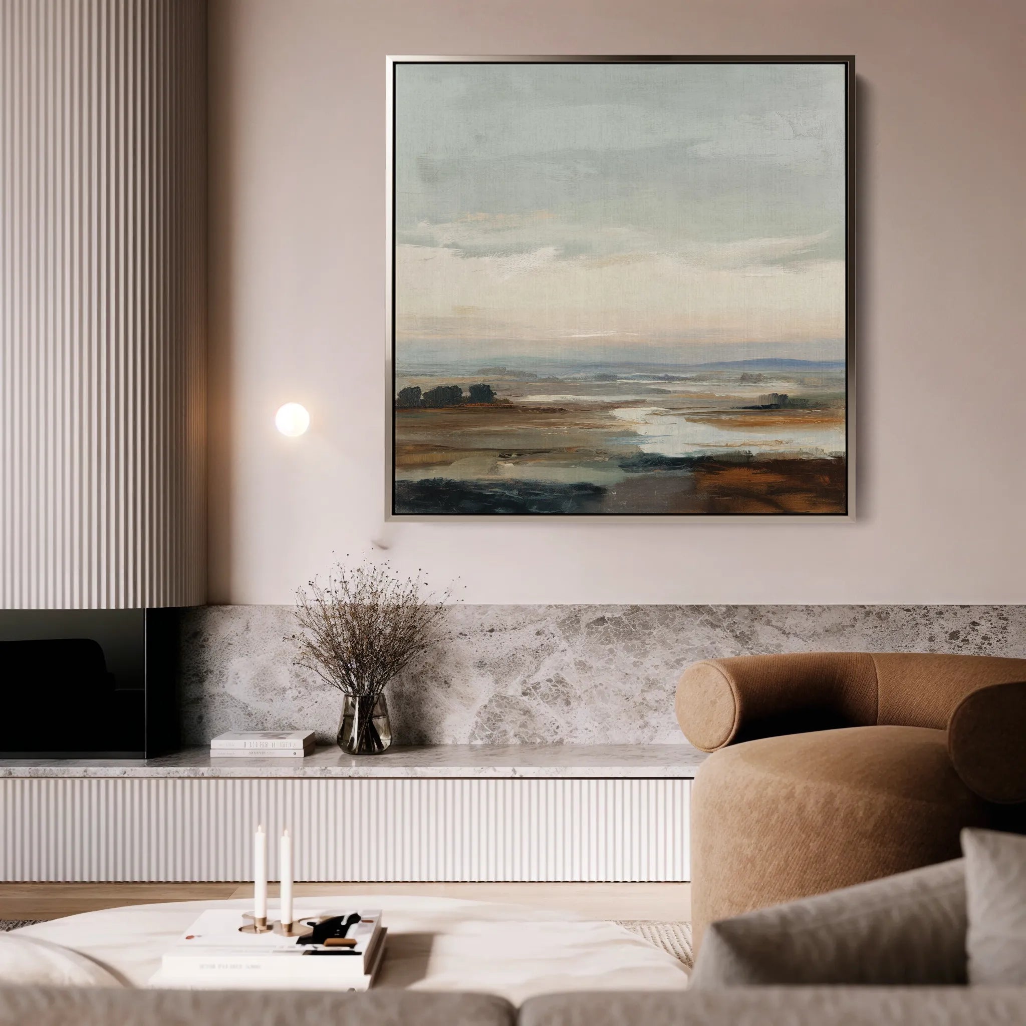 Abstract 708 Canvas Art 16" x 16" / 40 x 40 cm / Black