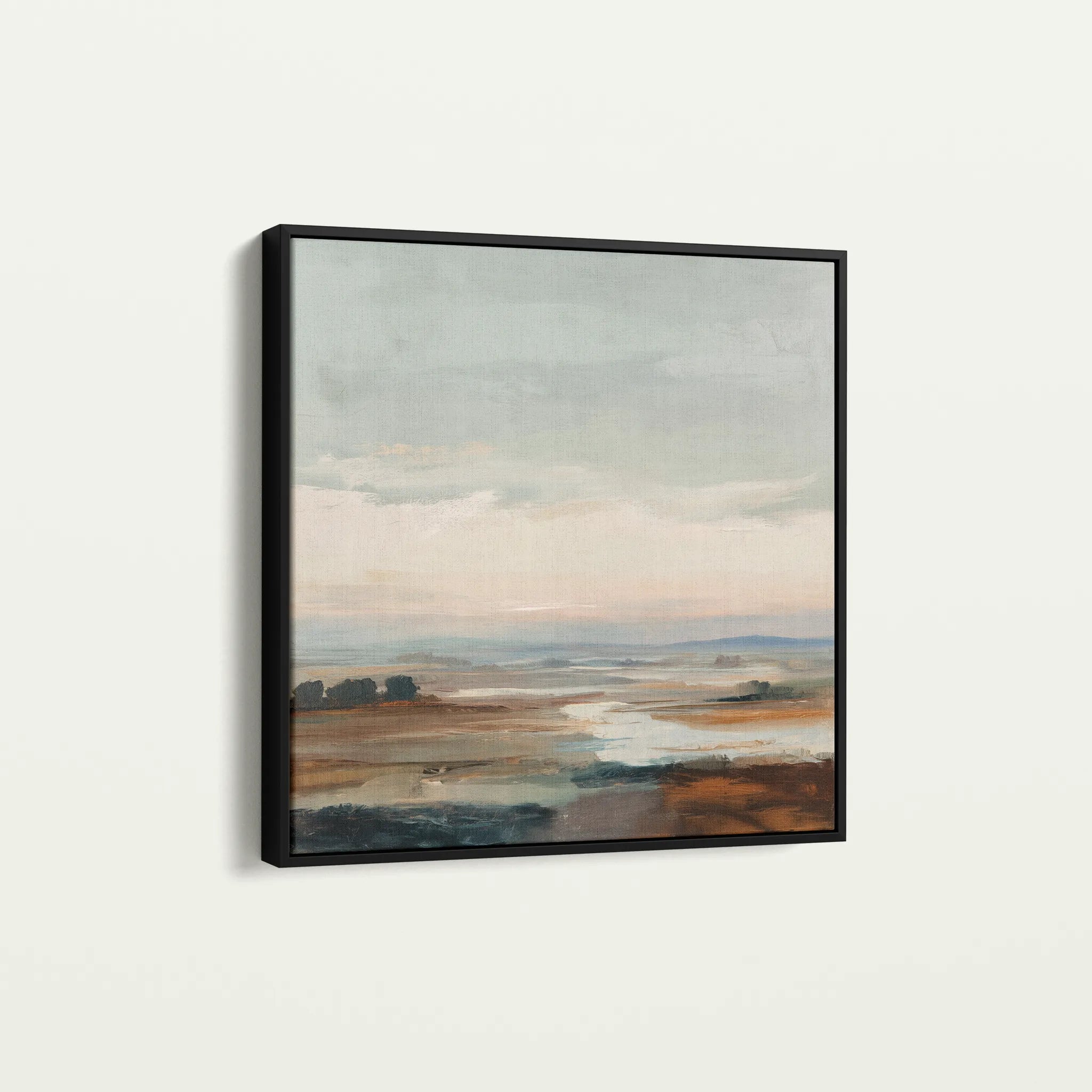 Abstract 708 Canvas Art 16" x 16" / 40 x 40 cm / Black