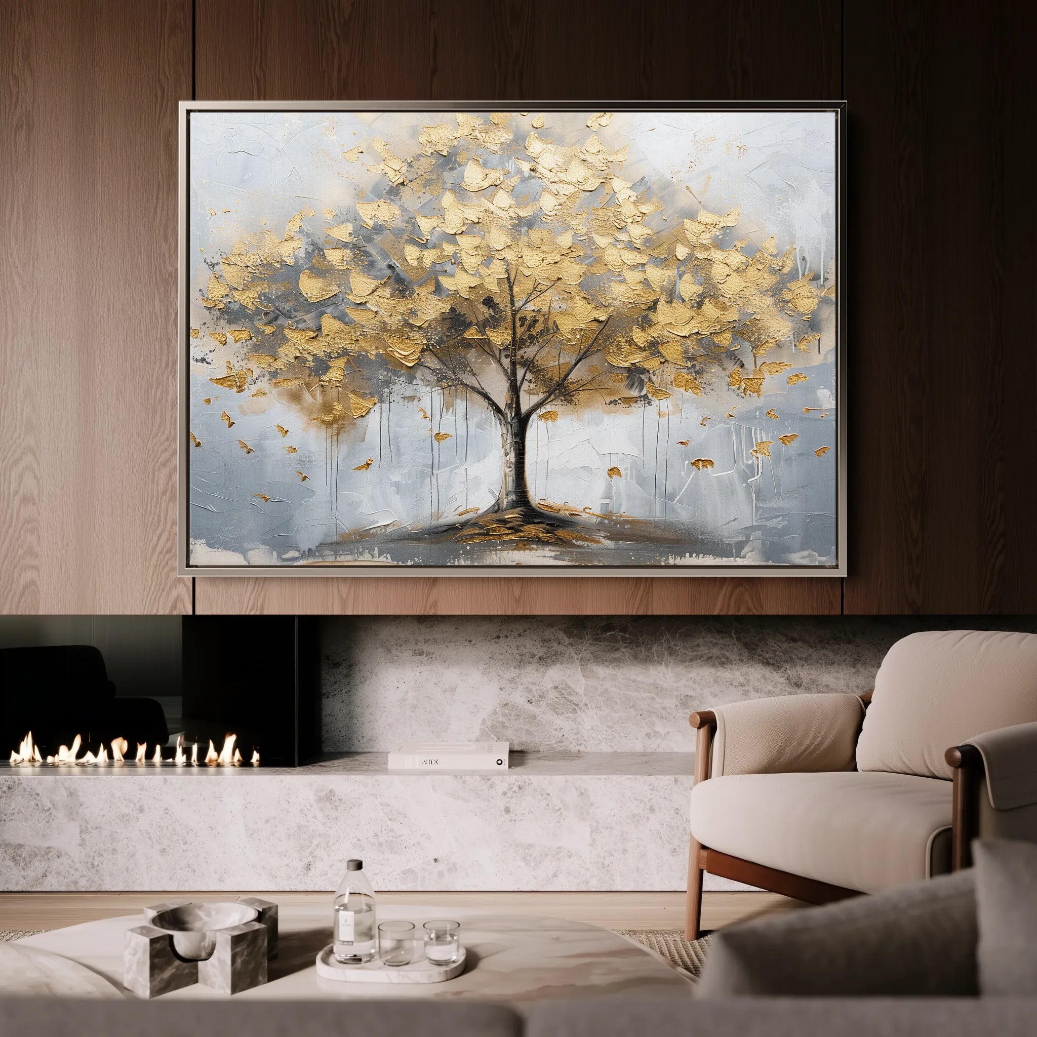 Floral 708 Canvas Art 18" x 24" / 45 x 60 cm / Black