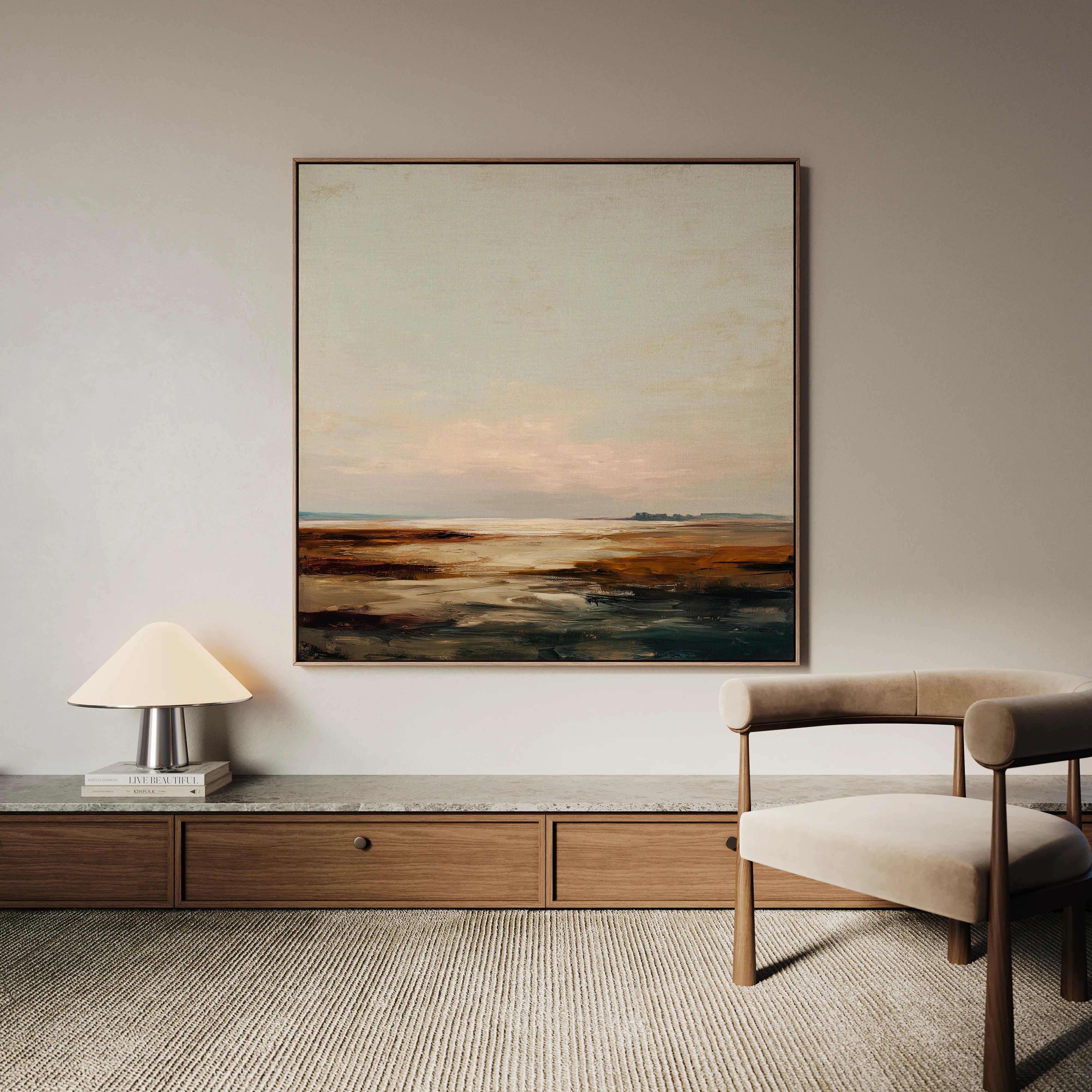 Abstract 709 Canvas Art 16" x 16" / 40 x 40 cm / Black