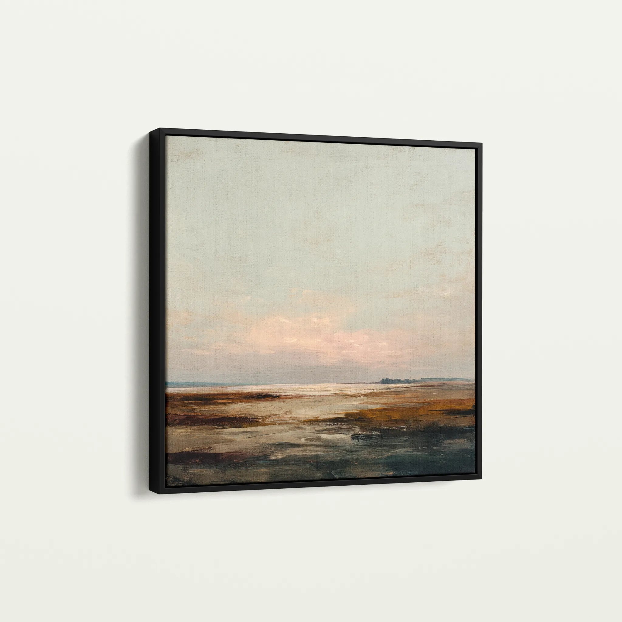 Abstract 709 Canvas Art 16" x 16" / 40 x 40 cm / Black