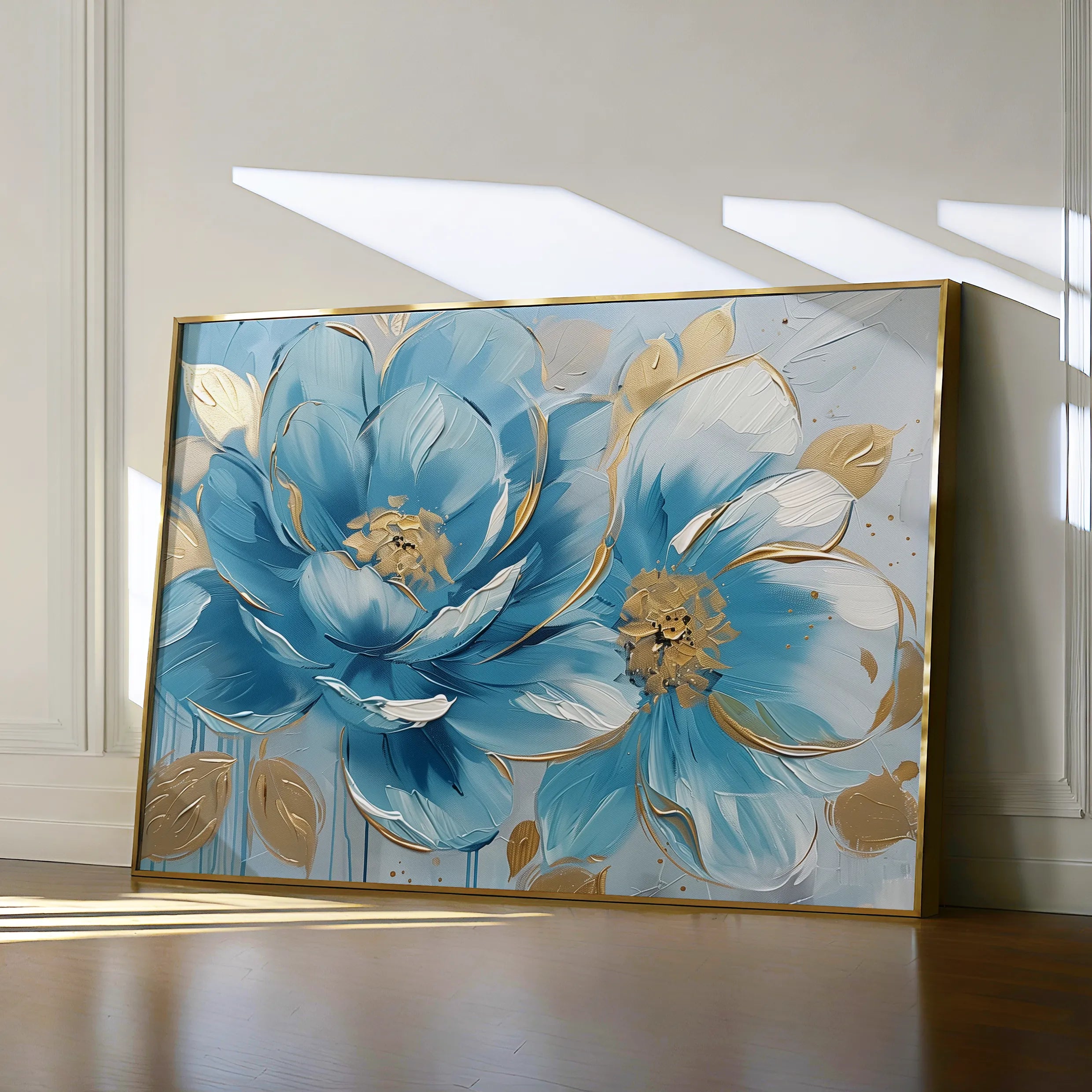 Floral 709 Canvas Art 18" x 24" / 45 x 60 cm / Black