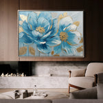Floral 709 Canvas Art 18" x 24" / 45 x 60 cm / Black
