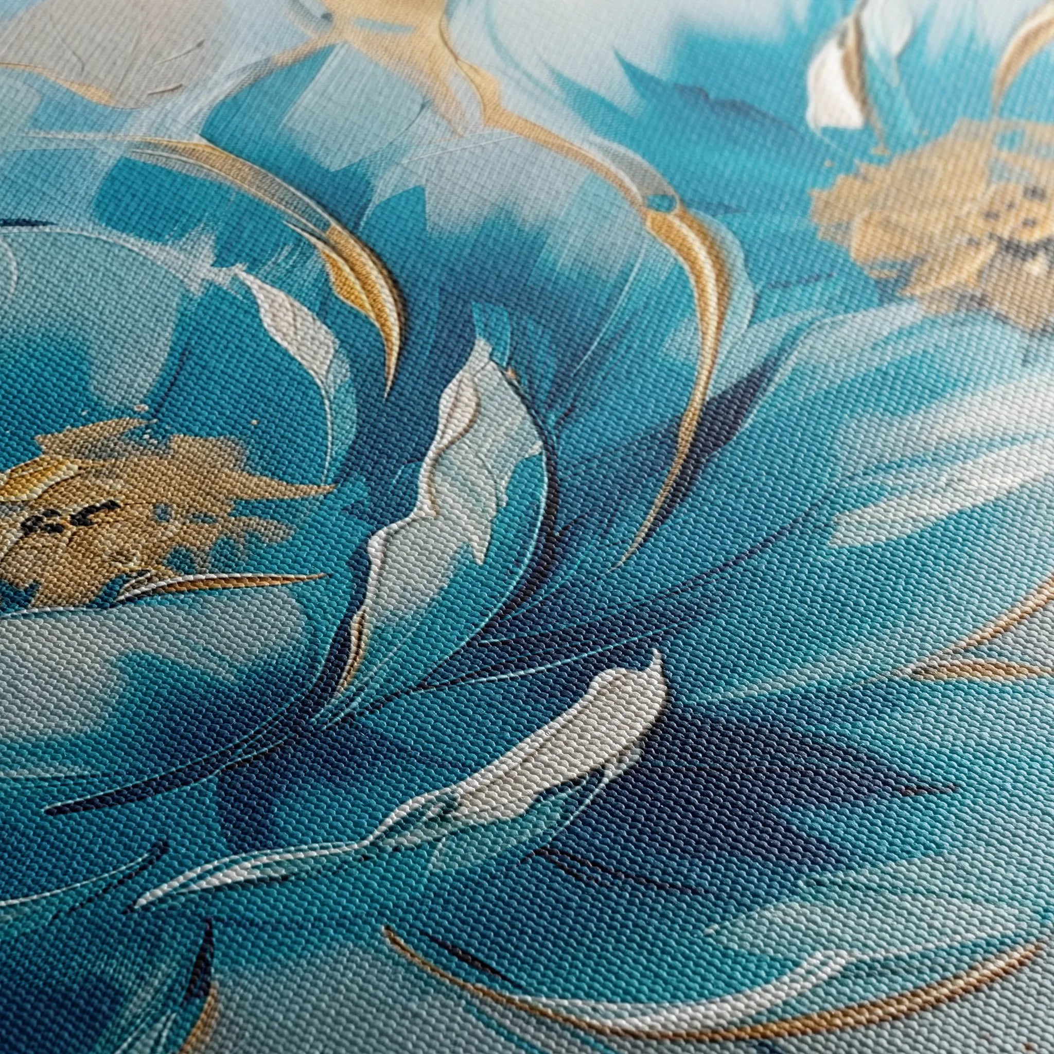 Floral 709 Canvas Art 18" x 24" / 45 x 60 cm / Black