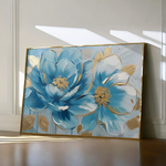 Floral 709 Canvas Art 60 x 40 cm / Black