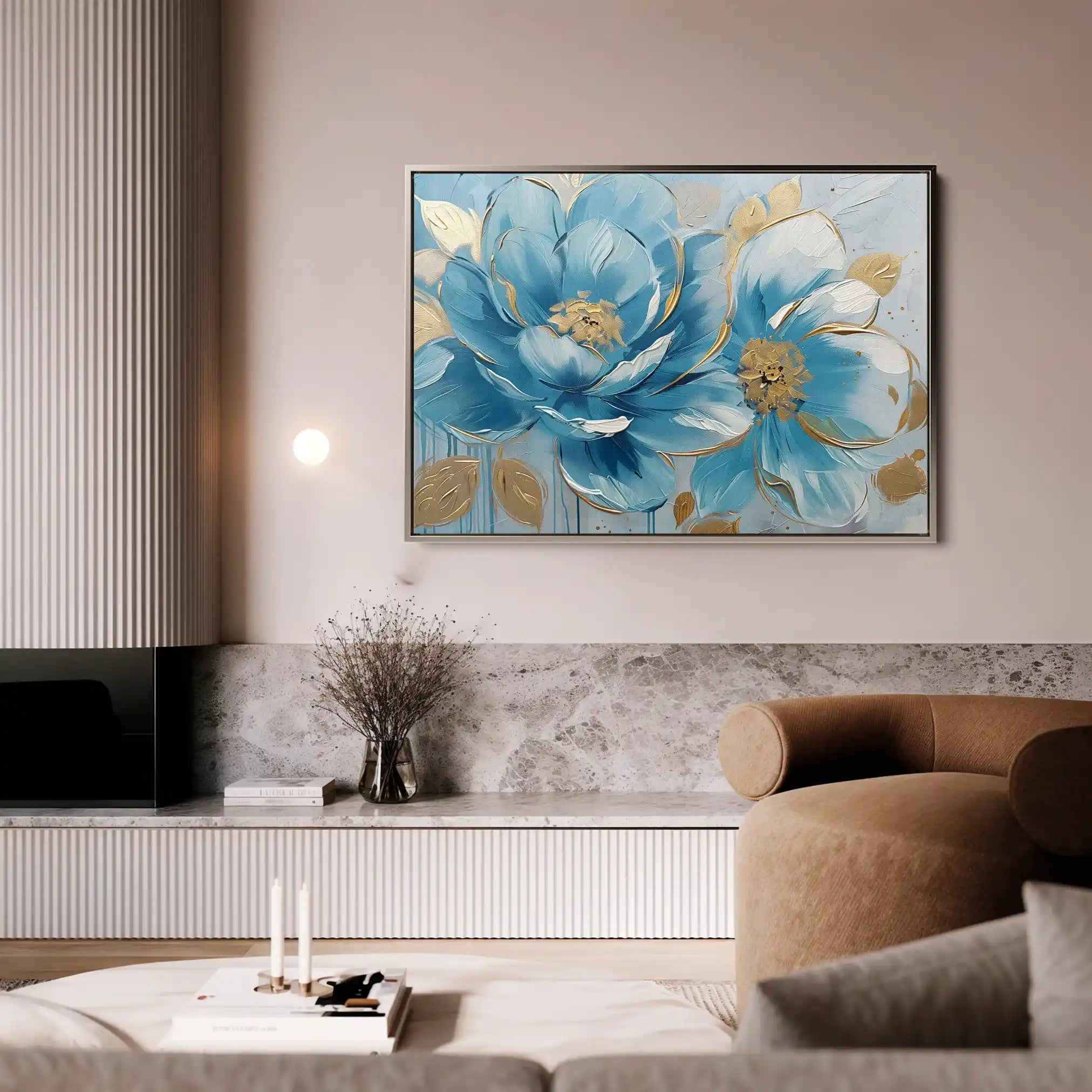 Floral 709 Canvas Art 60 x 40 cm / Black