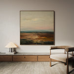 Abstract 710 Canvas Art 16" x 16" / 40 x 40 cm / Black