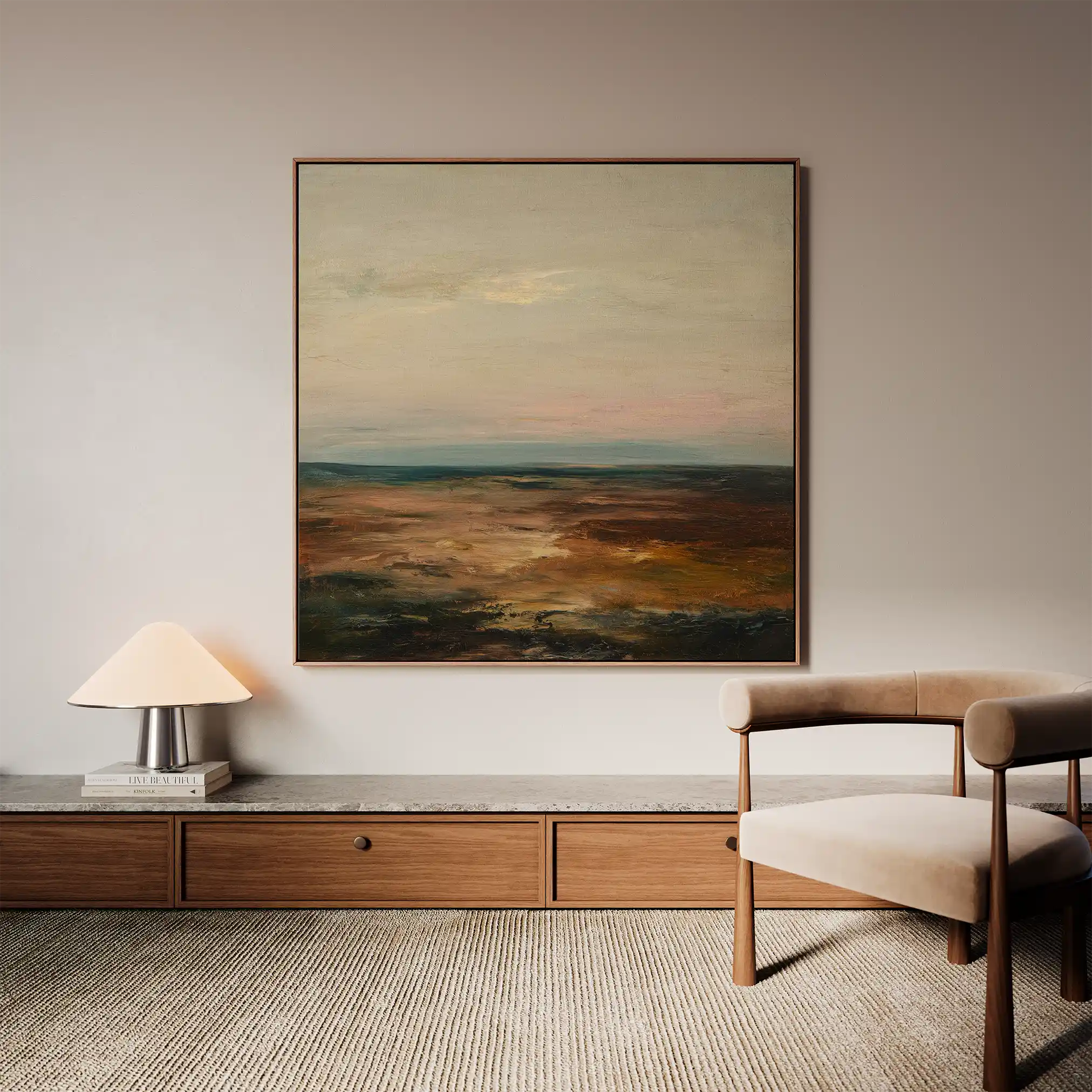 Abstract 710 Canvas Art 16" x 16" / 40 x 40 cm / Black