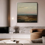 Abstract 710 Canvas Art 16" x 16" / 40 x 40 cm / Black