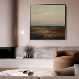 Abstract 710 Canvas Art 16" x 16" / 40 x 40 cm / Black