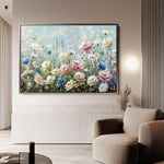 Floral 710 Canvas Art 18" x 24" / 45 x 60 cm / Black