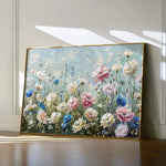 Floral 710 Canvas Art 18" x 24" / 45 x 60 cm / Black