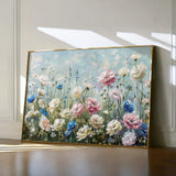 Floral 710 Canvas Art 18" x 24" / 45 x 60 cm / Black