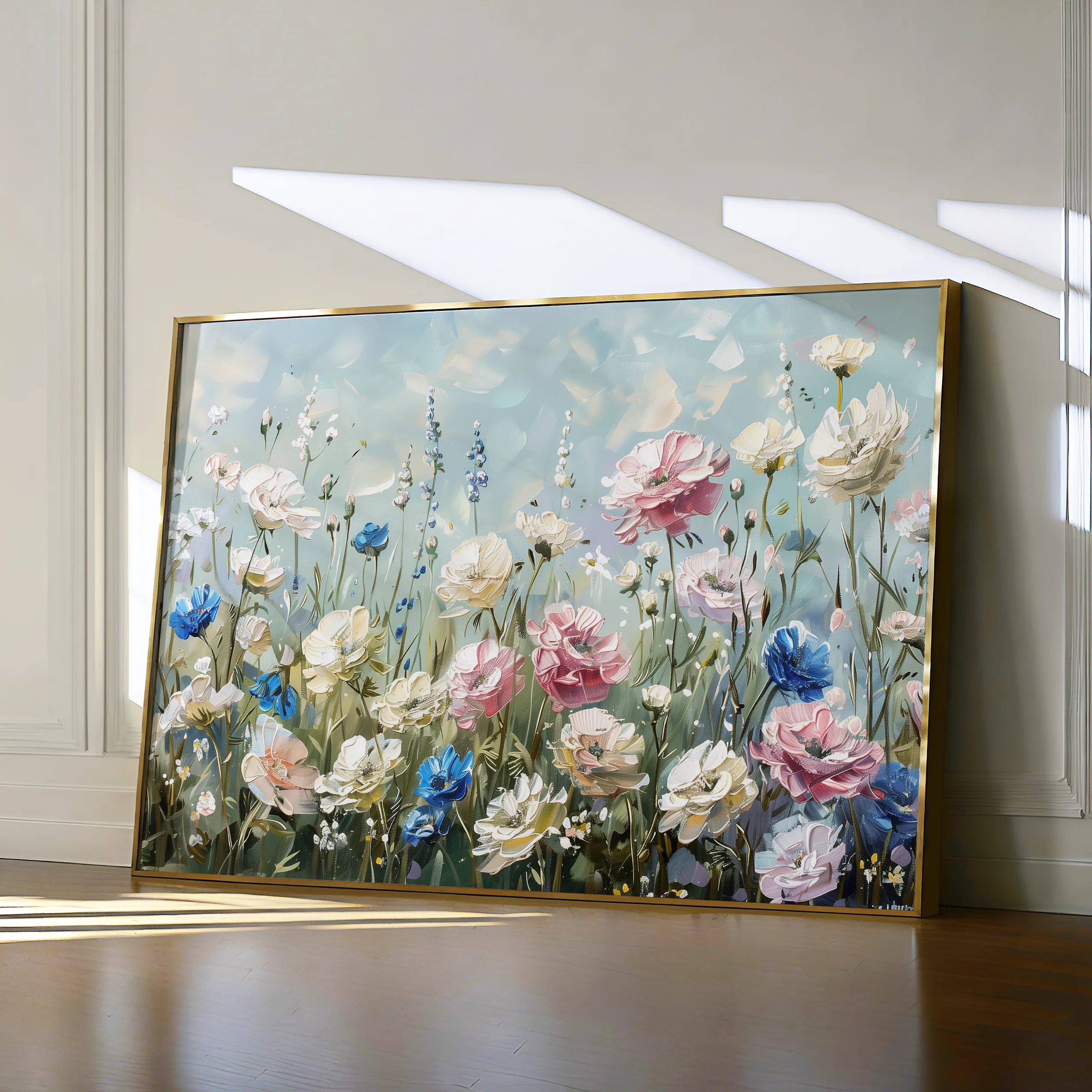 Floral 710 Canvas Art 18" x 24" / 45 x 60 cm / Black