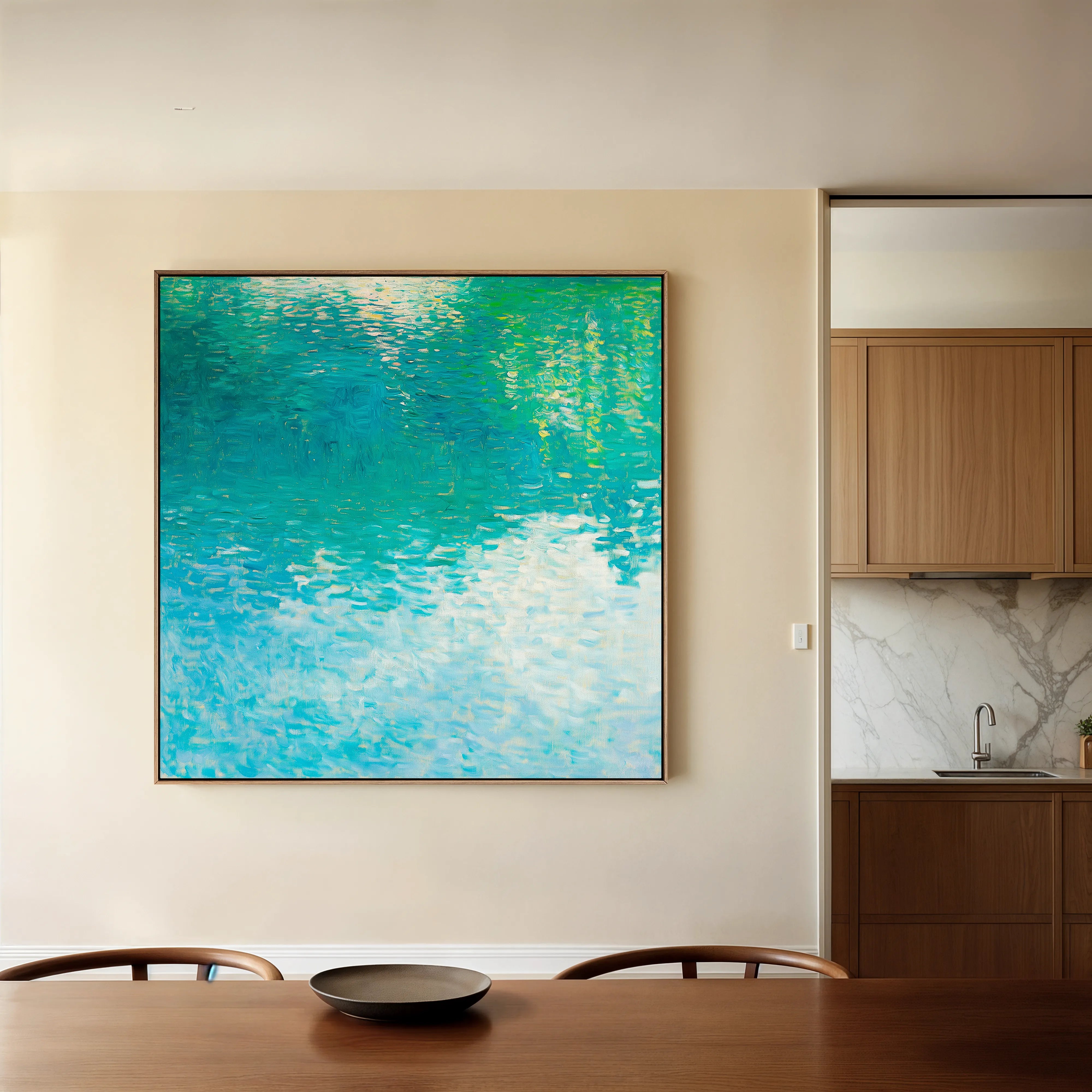 Abstract 711 Canvas Art 16" x 16" / 40 x 40 cm / Black