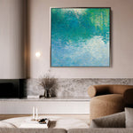 Abstract 711 Canvas Art 16" x 16" / 40 x 40 cm / Black