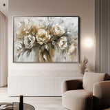 Floral 711 Canvas Art 18" x 24" / 45 x 60 cm / Black