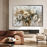 Floral 711 Canvas Art 18" x 24" / 45 x 60 cm / Black