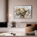 Floral 711 Canvas Art 18" x 24" / 45 x 60 cm / Black