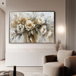 Floral 711 Canvas Art 60 x 40 cm / Black