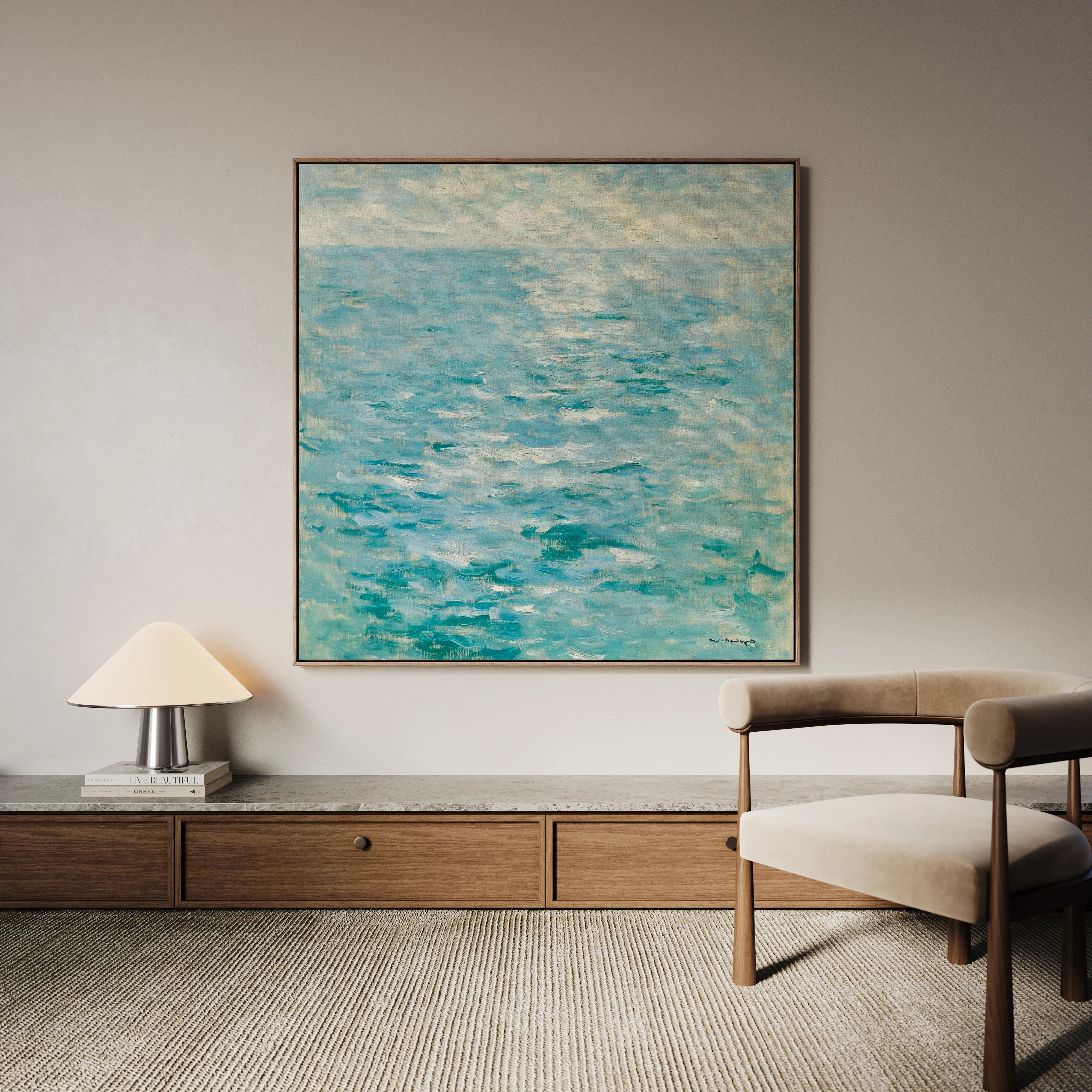 Abstract 712 Canvas Art 16" x 16" / 40 x 40 cm / Black