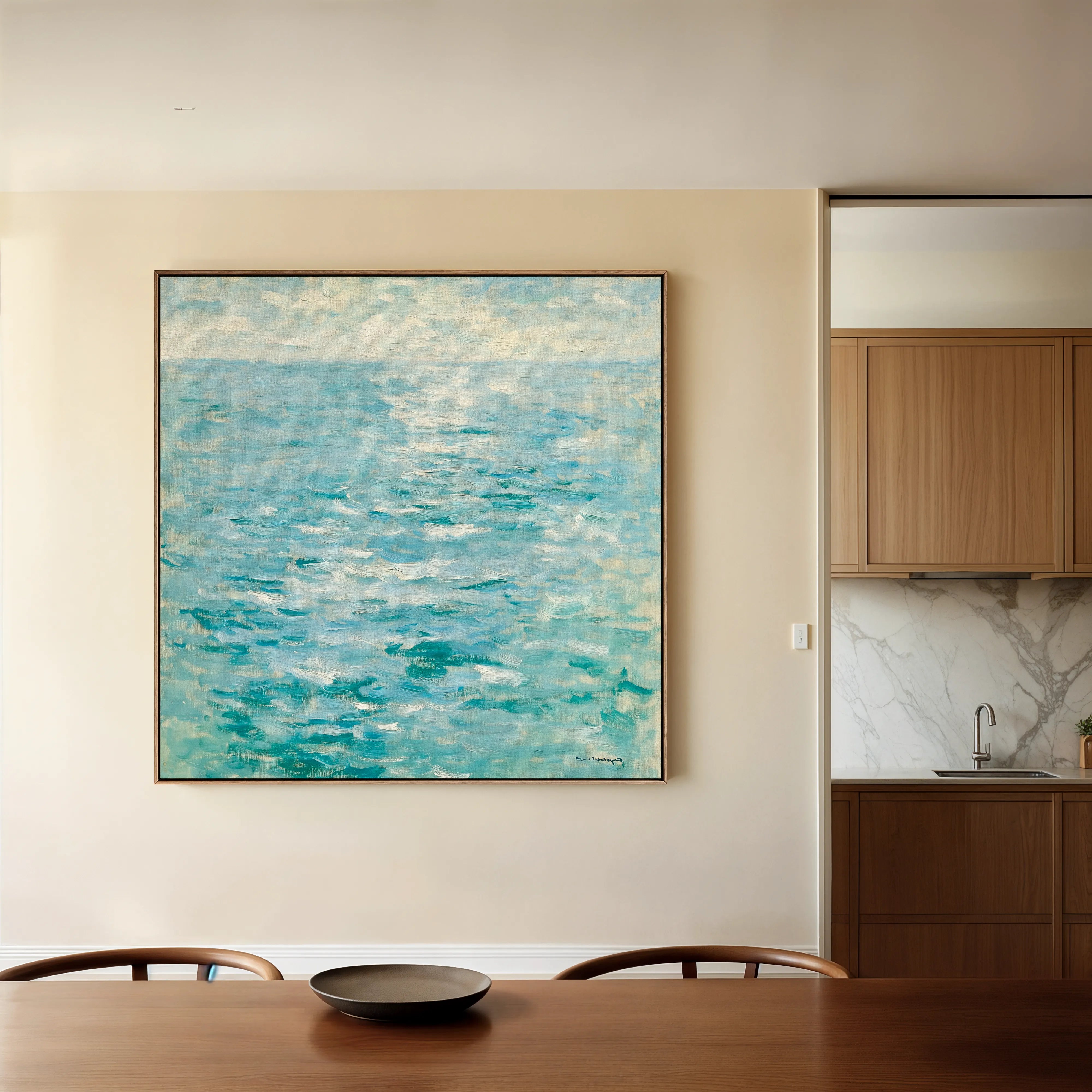 Abstract 712 Canvas Art 16" x 16" / 40 x 40 cm / Black