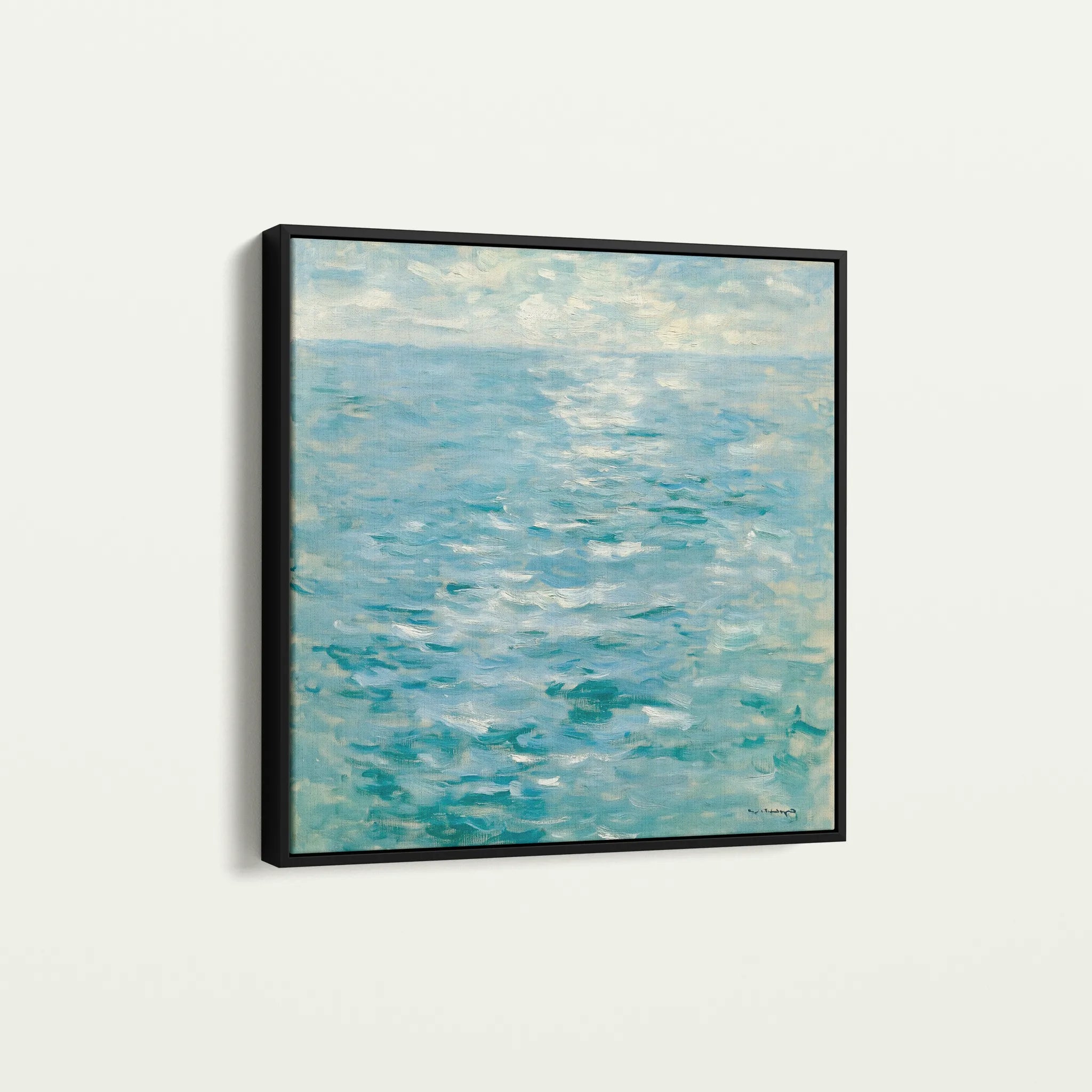 Abstract 712 Canvas Art 16" x 16" / 40 x 40 cm / Black