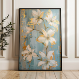 Floral 712 Canvas Art 18" x 24" / 45 x 60 cm / Black