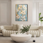 Floral 712 Canvas Art 18" x 24" / 45 x 60 cm / Black