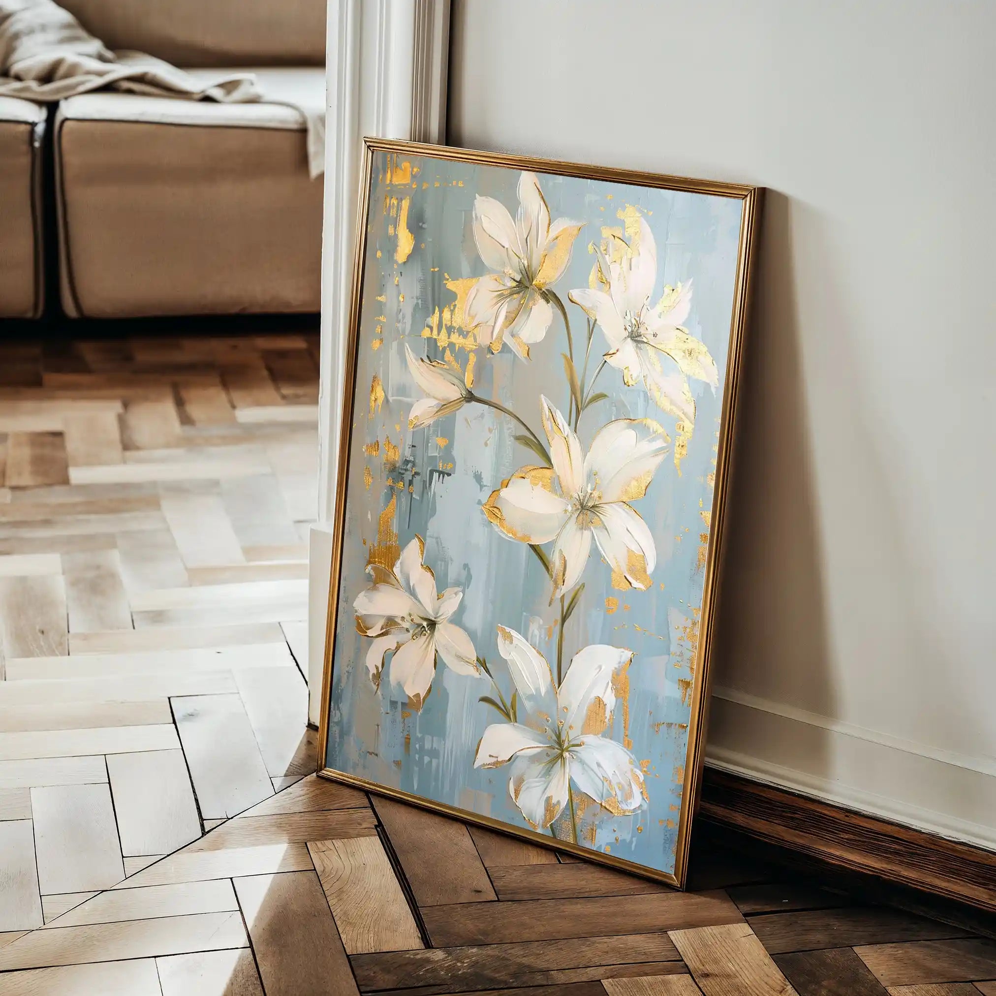 Floral 712 Canvas Art 60 x 40 cm / Black