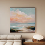 Abstract 713 Canvas Art 16" x 16" / 40 x 40 cm / Black
