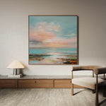 Abstract 714 Canvas Art 16" x 16" / 40 x 40 cm / Black