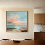 Abstract 714 Canvas Art 16" x 16" / 40 x 40 cm / Black