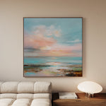 Abstract 714 Canvas Art 16" x 16" / 40 x 40 cm / Black