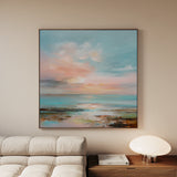 Abstract 714 Canvas Art 16" x 16" / 40 x 40 cm / Black