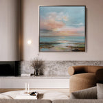 Abstract 714 Canvas Art 16" x 16" / 40 x 40 cm / Black