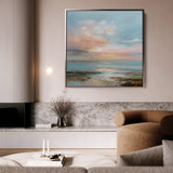 Abstract 714 Canvas Art 16" x 16" / 40 x 40 cm / Black