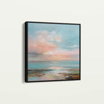 Abstract 714 Canvas Art 16" x 16" / 40 x 40 cm / Black