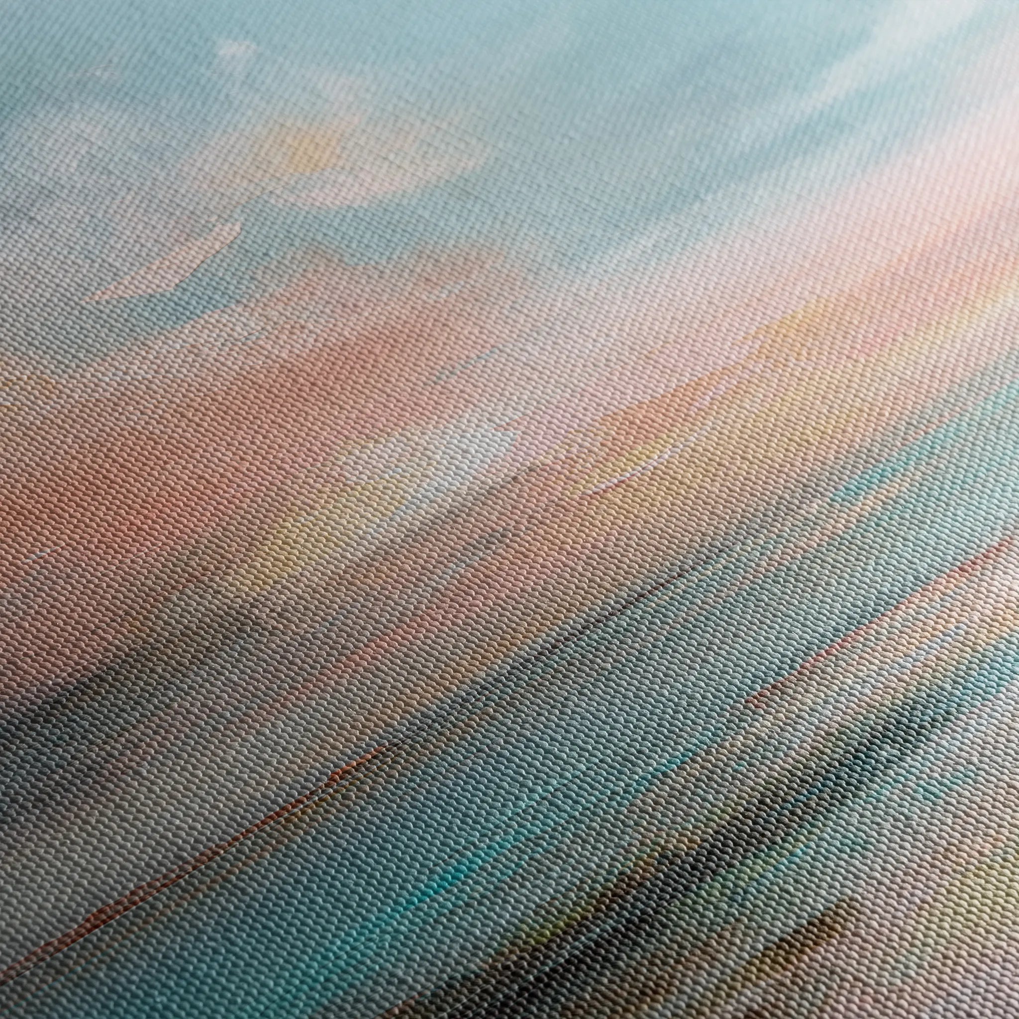Abstract 714 Canvas Art 16" x 16" / 40 x 40 cm / Black