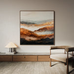 Abstract 715 Canvas Art 16" x 16" / 40 x 40 cm / Black