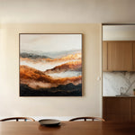 Abstract 715 Canvas Art 16" x 16" / 40 x 40 cm / Black