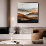 Abstract 715 Canvas Art 16" x 16" / 40 x 40 cm / Black